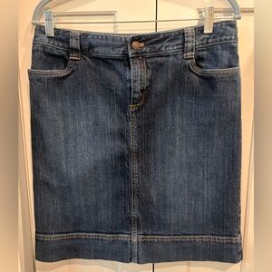 Eddie Bauer Dark Blue Denim Pencil Skirt